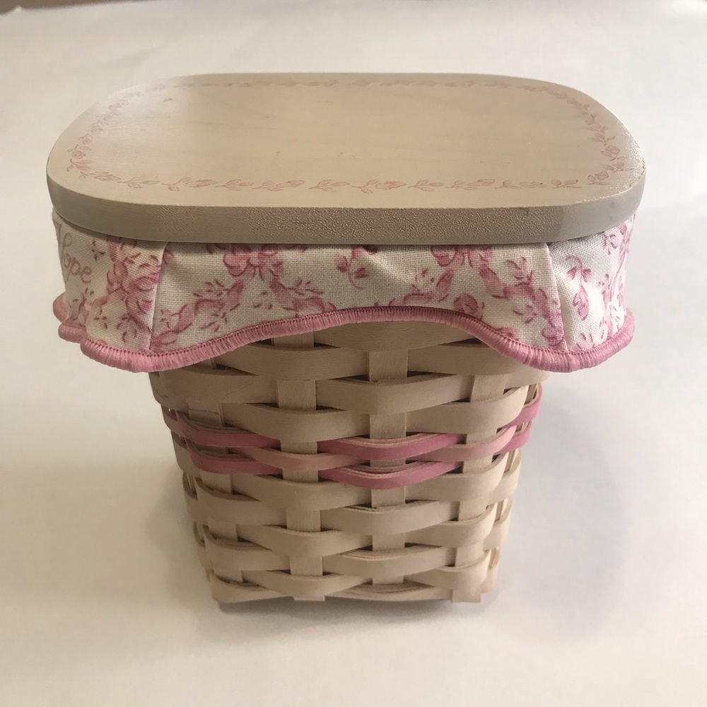 Longaberger 2004 Horizon of Hope Basket Breast Cancer Awareness Lined In…